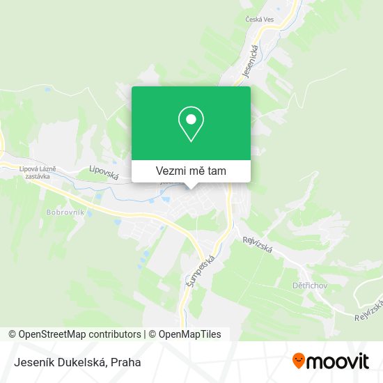 Jeseník Dukelská mapa