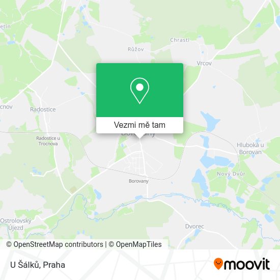 U Šálků mapa