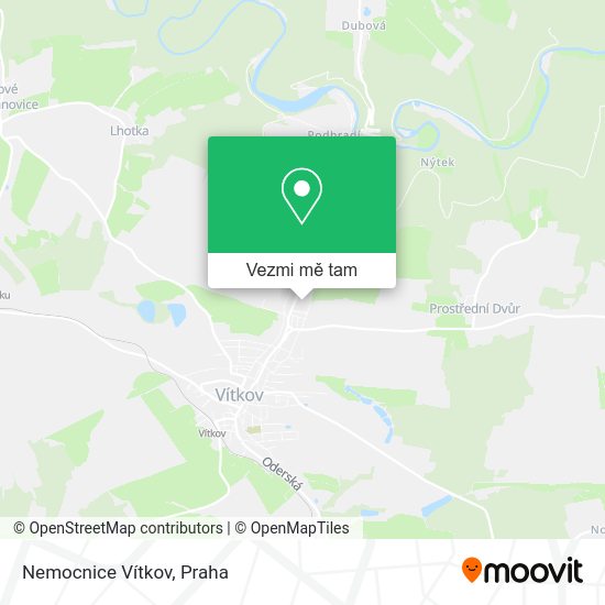 Nemocnice Vítkov mapa