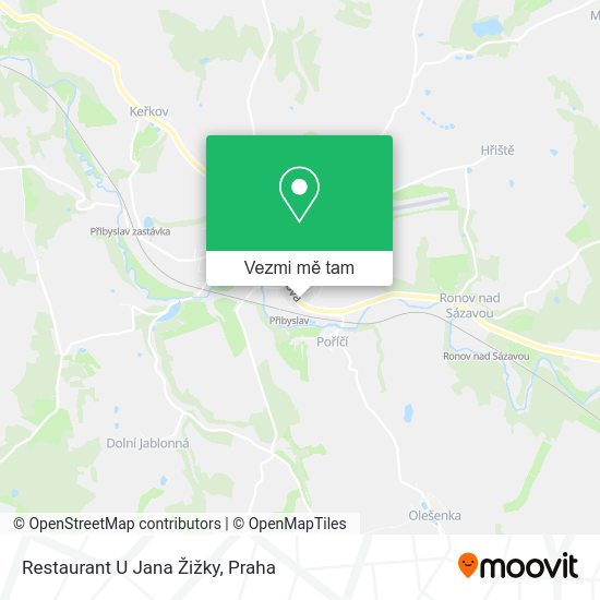Restaurant U Jana Žižky mapa