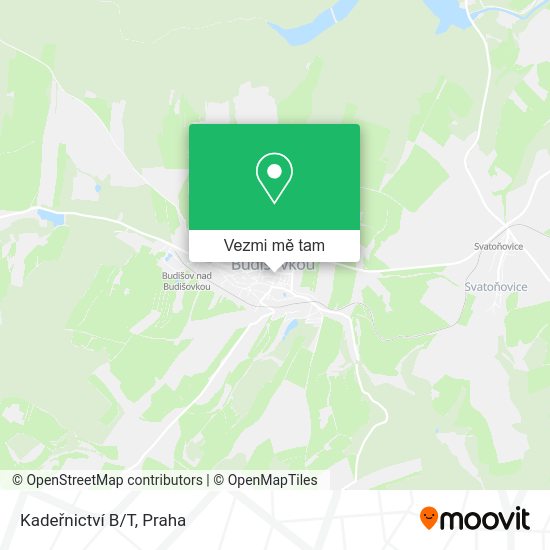 Kadeřnictví B/T mapa