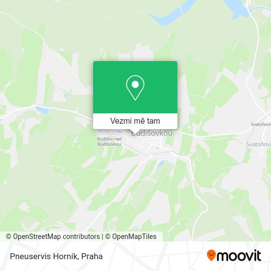 Pneuservis Horník mapa
