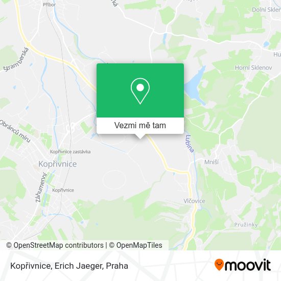 Kopřivnice, Erich Jaeger mapa
