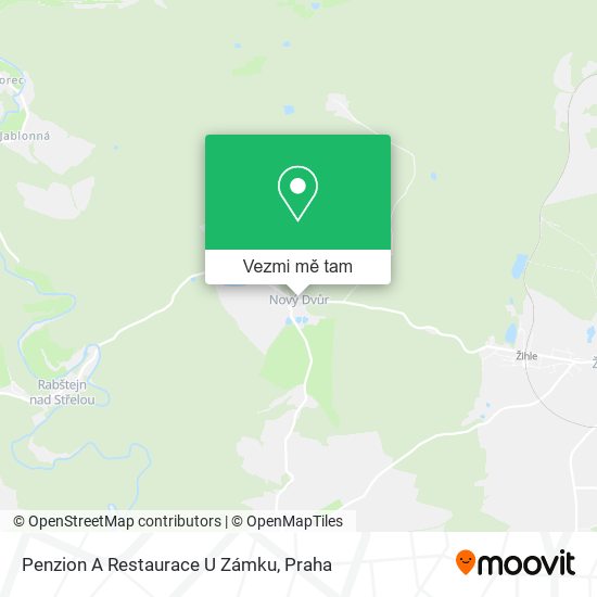 Penzion A Restaurace U Zámku mapa