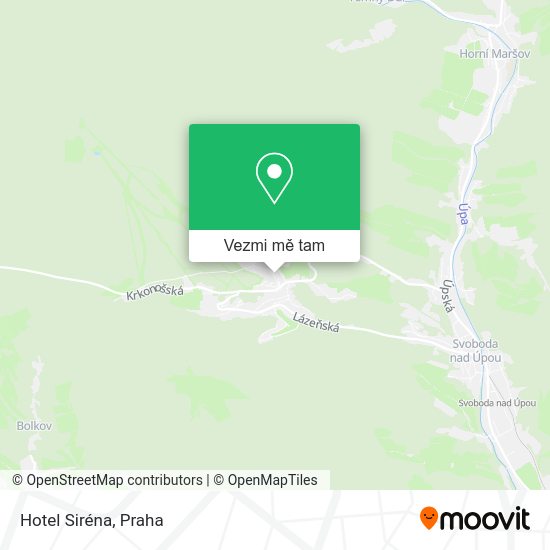 Hotel Siréna mapa