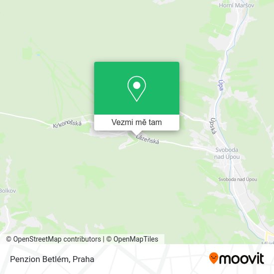Penzion Betlém mapa