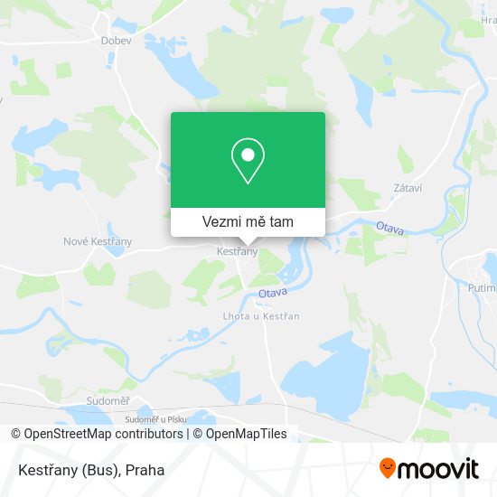 Kestřany (Bus) mapa