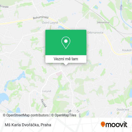 Mš Karla Dvořáčka mapa