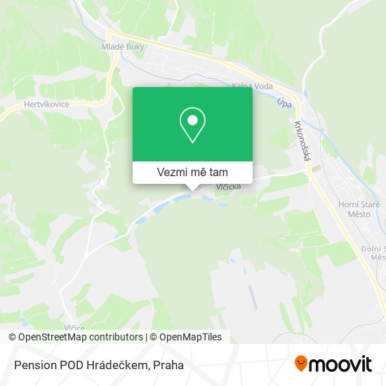 Pension POD Hrádečkem mapa