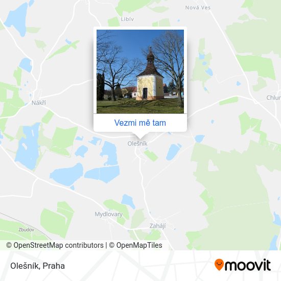 Olešník mapa