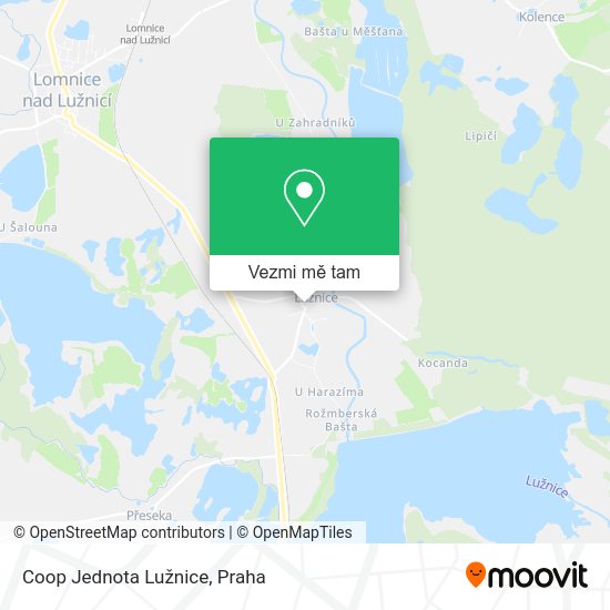 Coop Jednota Lužnice mapa