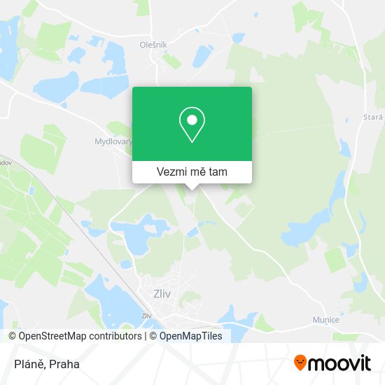 Pláně mapa