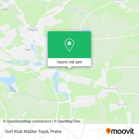 Golf Klub Klášter Teplá mapa