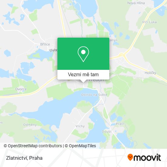 Zlatnictví mapa