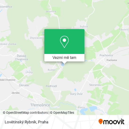 Lovětínský Rybník mapa