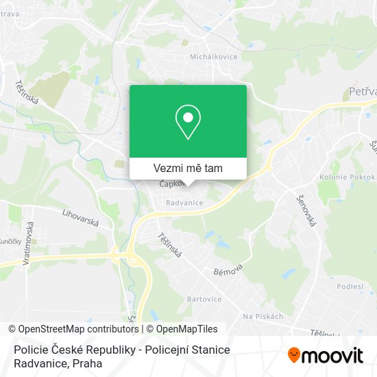 Policie České Republiky - Policejní Stanice Radvanice mapa