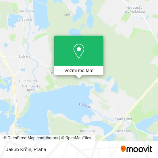 Jakub Krčín mapa