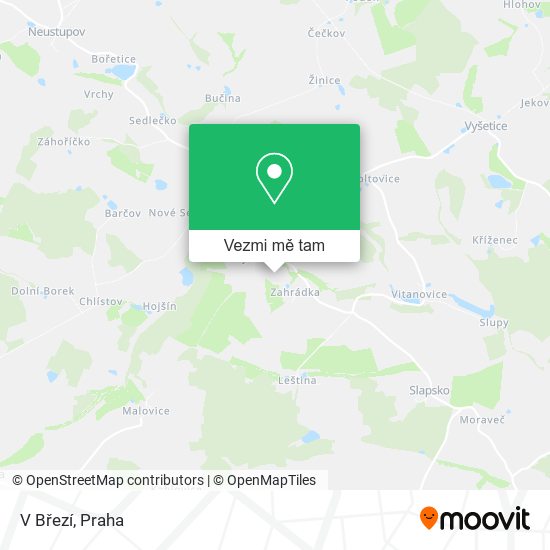 V Březí mapa