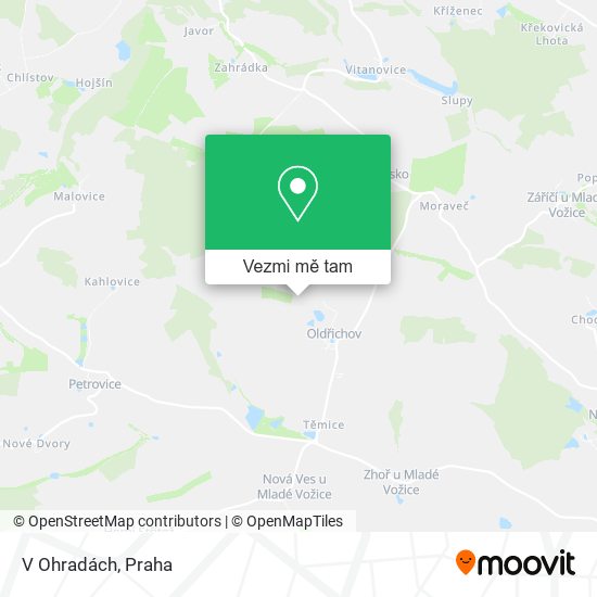 V Ohradách mapa