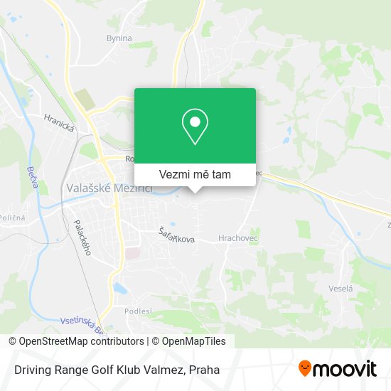 Driving Range Golf Klub Valmez mapa