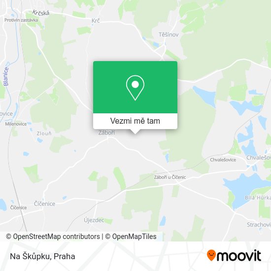 Na Škůpku mapa