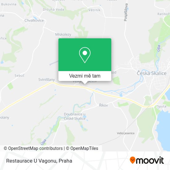 Restaurace U Vagonu mapa