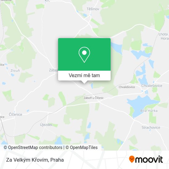 Za Velkým Křovím mapa