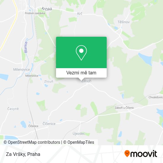 Za Vršky mapa