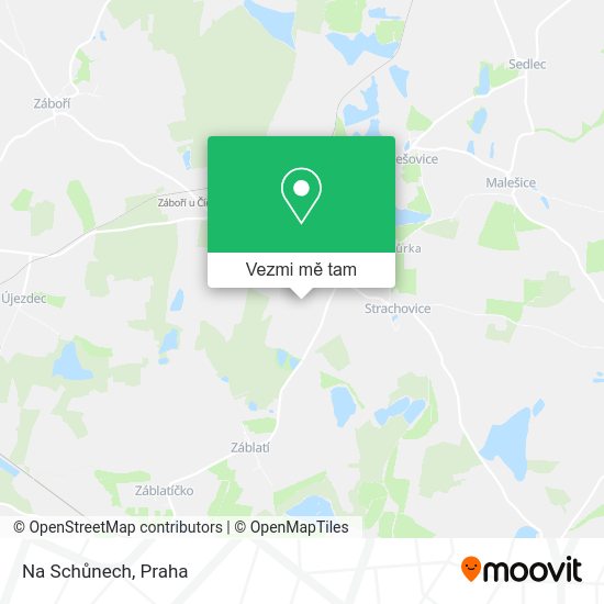 Na Schůnech mapa