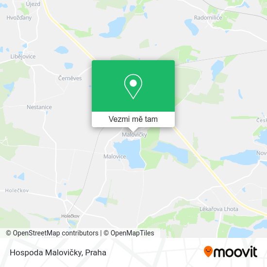 Hospoda Malovičky mapa
