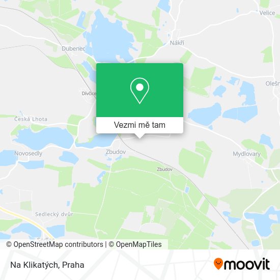 Na Klikatých mapa