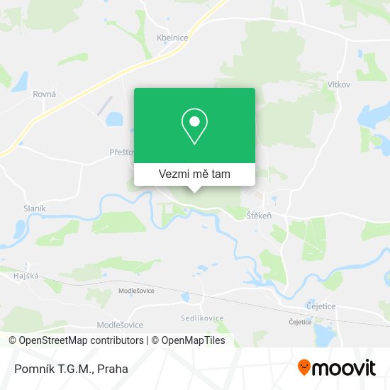Pomník T.G.M. mapa