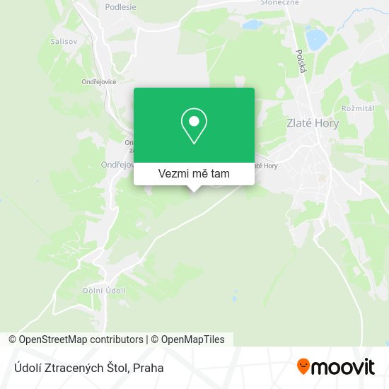 Údolí Ztracených Štol mapa