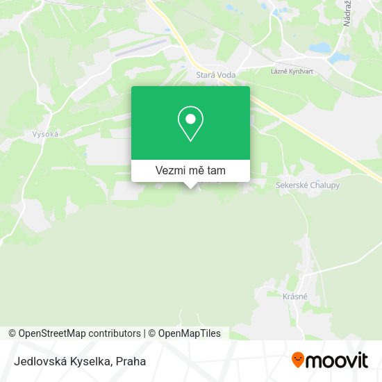 Jedlovská Kyselka mapa