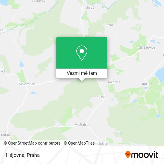Hájovna mapa