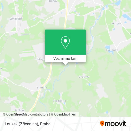 Louzek (Zřícenina) mapa