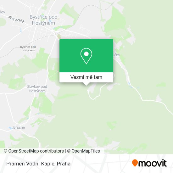 Pramen Vodní Kaple mapa