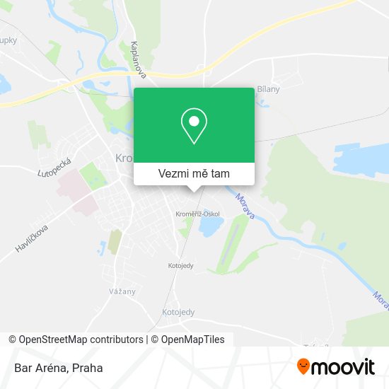 Bar Aréna mapa