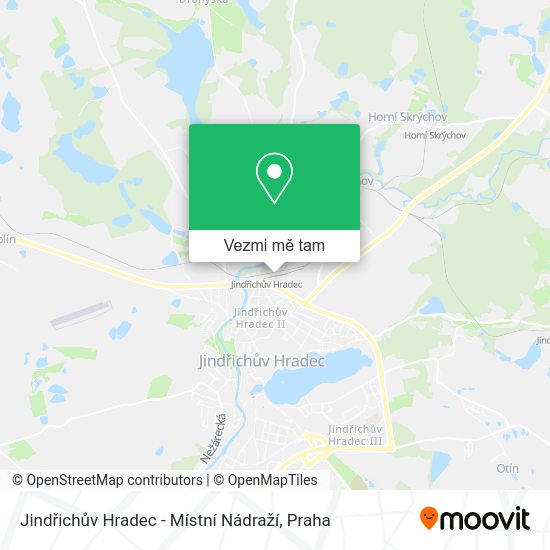 Jindřichův Hradec - Místní Nádraží mapa