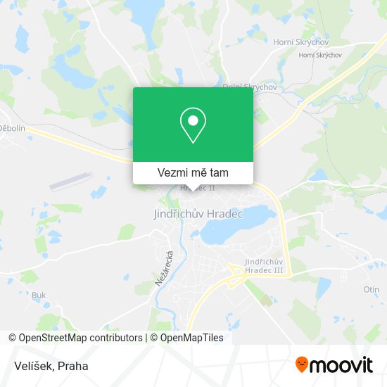 Velíšek mapa