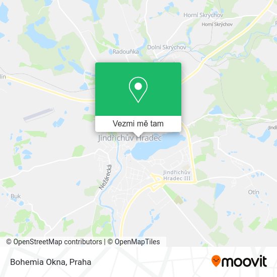 Bohemia Okna mapa