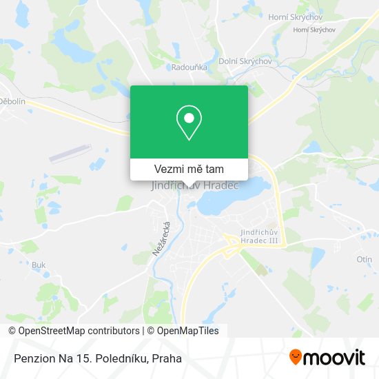 Penzion Na 15. Poledníku mapa
