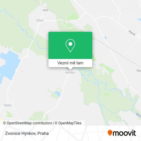 Zvonice Hynkov mapa
