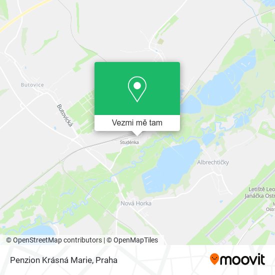 Penzion Krásná Marie mapa