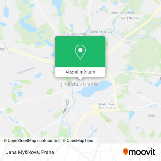 Jana Myšíková mapa