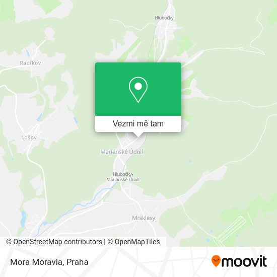 Mora Moravia mapa