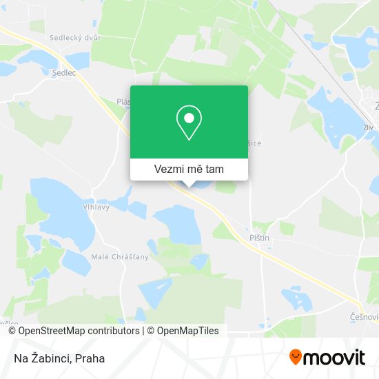 Na Žabinci mapa