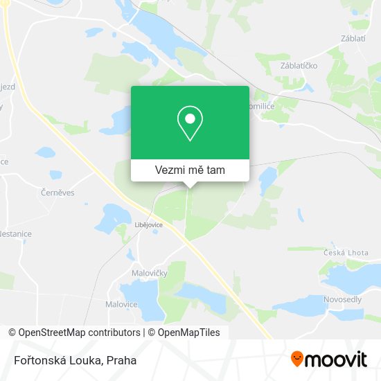 Fořtonská Louka mapa