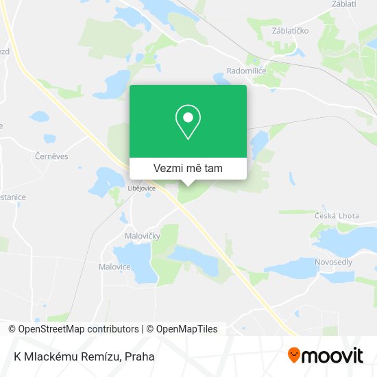 K Mlackému Remízu mapa