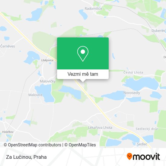 Za Lučinou mapa